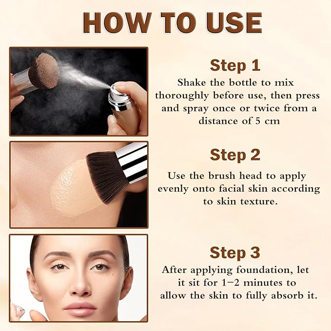 Air Brush Makeup Foundation,Magic Minerals Airbrush Foundation Makeup,Silk Flawless,Buildable Coverage,Moisturizing Formula for Smooth Radiant Skin (05 Light)
