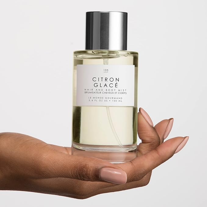 Le Monde Gourmand Citron Glacé Hair & Body Mist for Women, Hair Perfume & Body Spray, Lemon Jasmine Rock Sugar Scent, Vegan & Cruelty Free, 3.4 fl oz (100 ml)