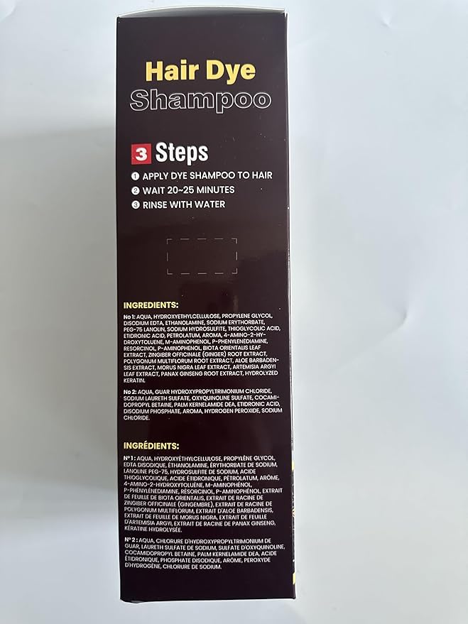 IIIMEIDU Hair Dye Shampoo 3 in 1 for Gray Hair, Herbal Ingredients Shampoo Hair Dye for Women Men, Grey Coverage 500ml 1