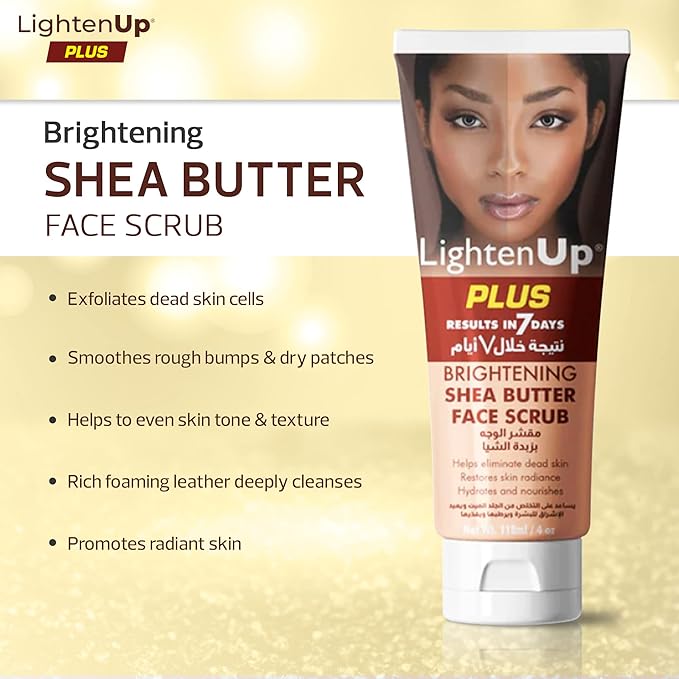 OMIC Lighten-Up LightenUp Brightening Face Wash - 4 fl oz / 118 ml - Face Scrub Exfoliator, Natural Shower Gel, with Coconut Oil, Papaya, Shea Butter for All Skin Types