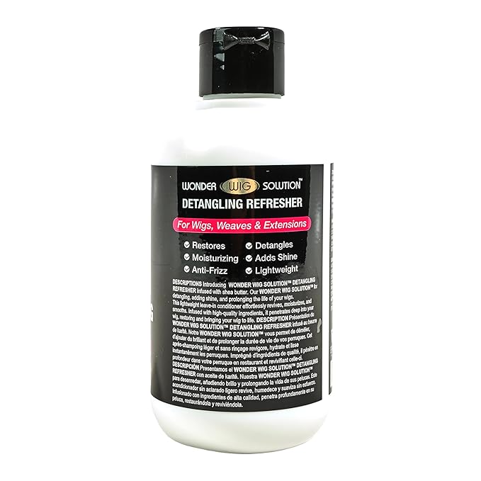 Wonder Wig Solution Detangling Refresher Cream 10.1oz for Wig | Protecting Hair and Gives Hydration with Shea Butter Infused Formula, Moisturizing and Soften Hair, Detangler Hair with High Shine