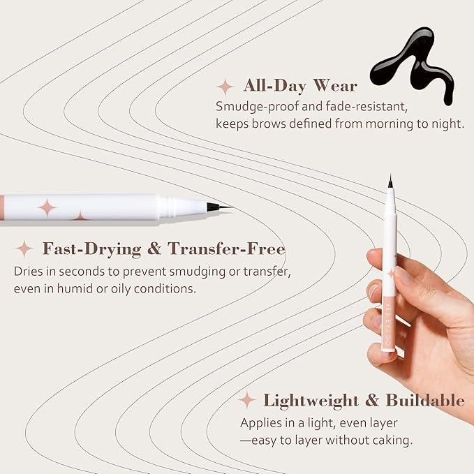 Microblading Eyebrow Pencil Brown, Ultra Fine Medium Eyebrow Pencil for Women, Create Hair-like Stroke, Lift & Snatch Brow Shaping, Last for 24H YES.EYE DO (Cocoa Dust-Medium Brown)