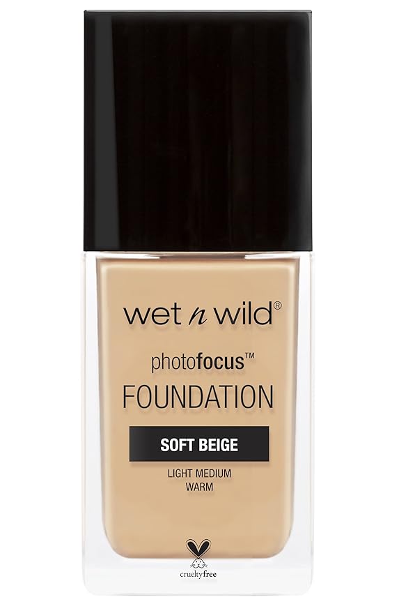 wet n wild Photo Focus Matte Liquid Foundation Soft Beige, Vegan & Cruelty-Free