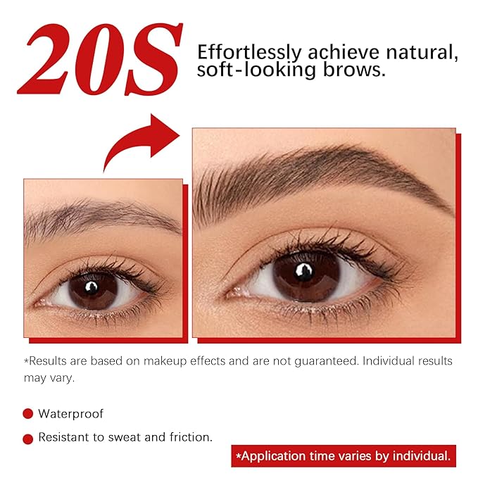 Browcharm Microblading Eyebrow Pencil,0.1mm Ultra-Fine Tip,3-in-1 Waterproof Eyebrow Pencil,with Eyebrow Powder&Eyebrow Brush,Hair-Like Strokes,Shapes,Fills Brow Makeup (05 Deep Brown)
