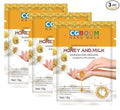 CGBOOM 3 Pairs Hand Masks Moisturizing Gloves, Hand Skin Repair Renew Mask Infused Collagen, Vitamins + Natural Plant Extracts for Dry, Aging, Cracked Hands (Honey and Milk)