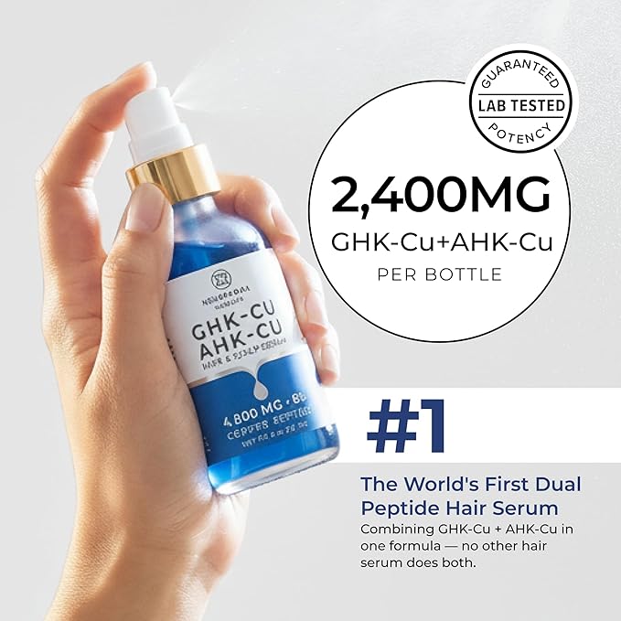 Neurogan GHK-Cu + AHK-Cu Hair Serum Pro - Lightweight Scalp Serum with Dual Copper Peptides - Daily Hair & Scalp Use, Cosmetic Product