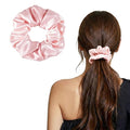 ZLYC 100% Mulberry Silk Hair Tie Scrunchie 19 Momme Gentle Creaseless Dent-Free Ponytail Holder for Women, 6cm Solid Pink