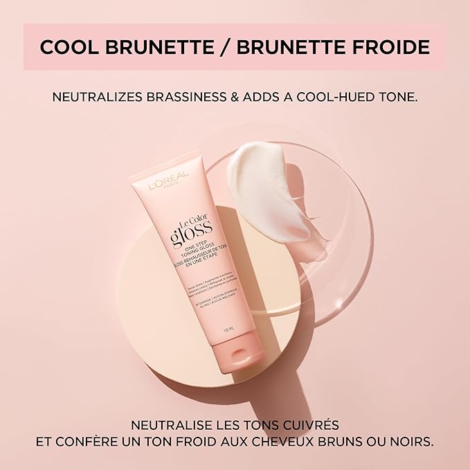 L'Oreal Paris Le Color Step Toning Hair Gloss,Cool Brunette,4 Ounce,(Pack of 12)