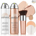 Air Brush Makeup Foundation and Makeup Primer for Face,Hydrates and Moisturizes,Buildable Coverage with Anti-aging Formula for Smooth Radiant Skin (01 Natural/Warm Porcelain)