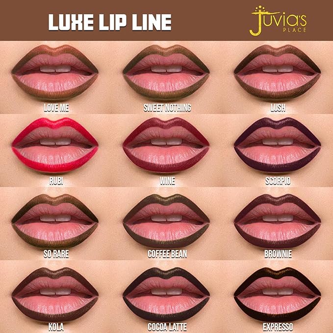 Juvia's Place Coffee Shop Luxe Lip Liner: Ruby - Colorstay Matte Finish Lip Pencil, Makeup for Natural Long Lasting Beauty and Sensational Wear, Lip Stain Kiss Proof Cometics