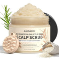 AMOADO Rice Water Scalp Scrub with Salicylic Acid(BHA), Tea Tree & Rosemary – Gentle Exfoliating Scalp Scrub Shampoo for Dandruff, Removes Buildup, Controls Oil & Refreshes the Scalp, 8.8 oz