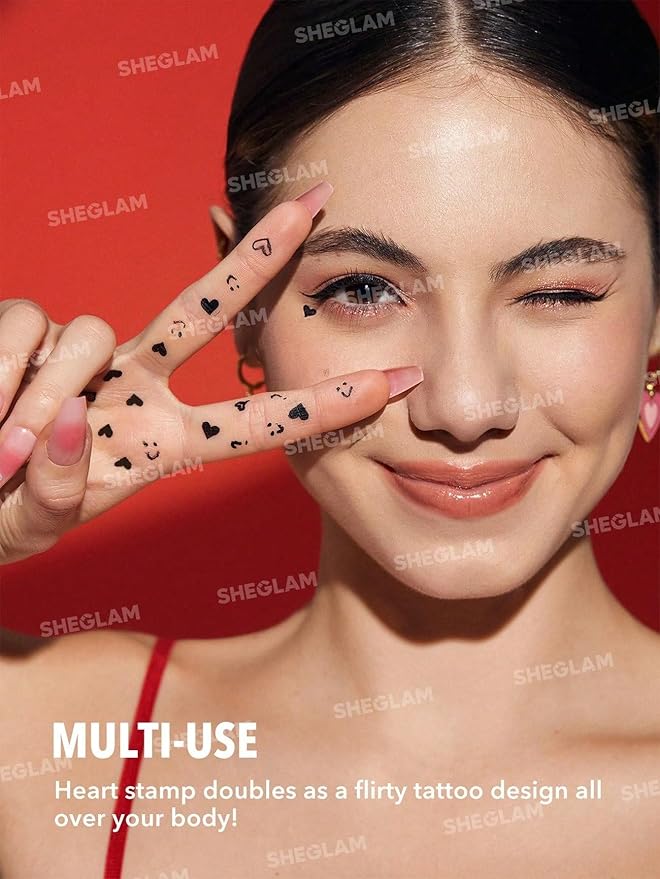 SHEGLAM Heart Eyes 2-In-1 Stamp Eyeliner Waterproof Liquid Eyeliner Seal in Heart Shape Smudge-Proof Long Lasting