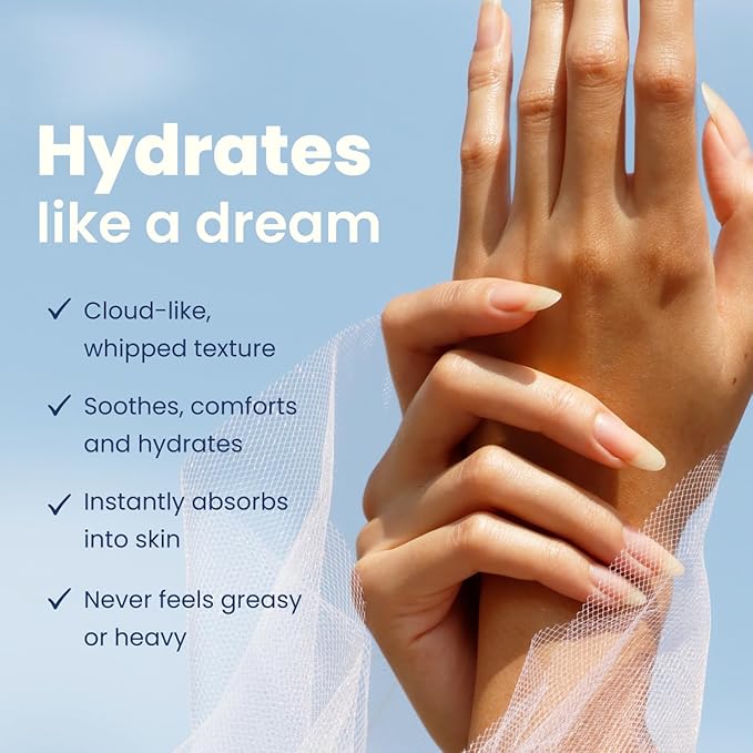 LONDONTOWN kur Whipped Cloud Hydrating, Moisturizing & Fast Absorbing Hand Cream, Vegan & Cruelty Free - 1fl oz