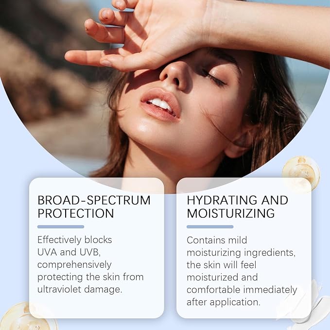 Tinted Sunscreen SPF 50 Broad Spectrum - Face Sunscreen with Titanium Dioxide, No White Cast & Oil-Free Formula, Non-Sticky Hydrating Sun Protection for All Skin Types, Travel Size 1.7oz (1)