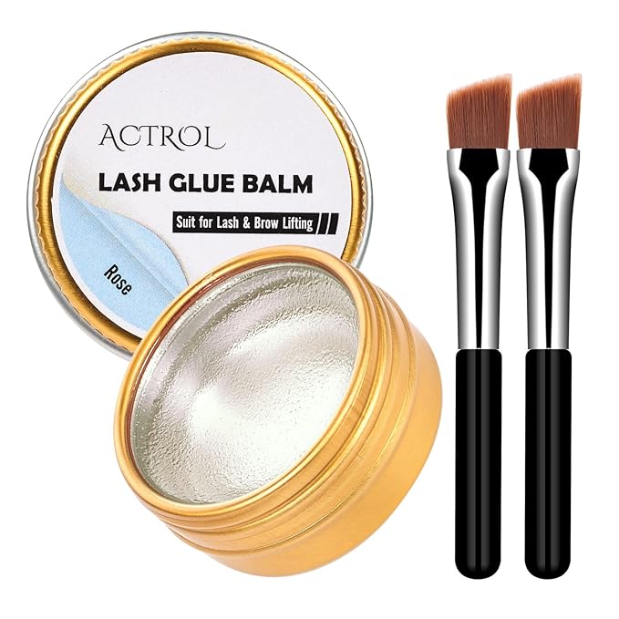 Lash Lift Glue Balm Eyelash Lifting Perm Rose Strong Hold Lash&Brow Perm Glue Balm Brow Adhesive Powerful Sticky Brow Lamination 0.35Oz/10G