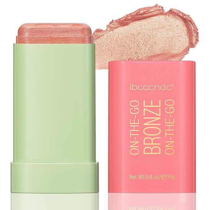 Highlighter Makeup Stick - Blush Highlighters Makeup Stick for Face & Body, Natural Silky Shimmer Highlight, Bendable Long Lasting Cream Korean Highlighter (#A01 Warm Glow)