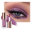 KYDA Liquid Glitter Eyeshadow, High Pigment Dark Purple Metallic Glittery Finish, Soft Lightweight Creamy Formula, One-Swipe Coverage, Long-wearing Crease-Resistant Eyes Glitter Makeup, 0.25oz