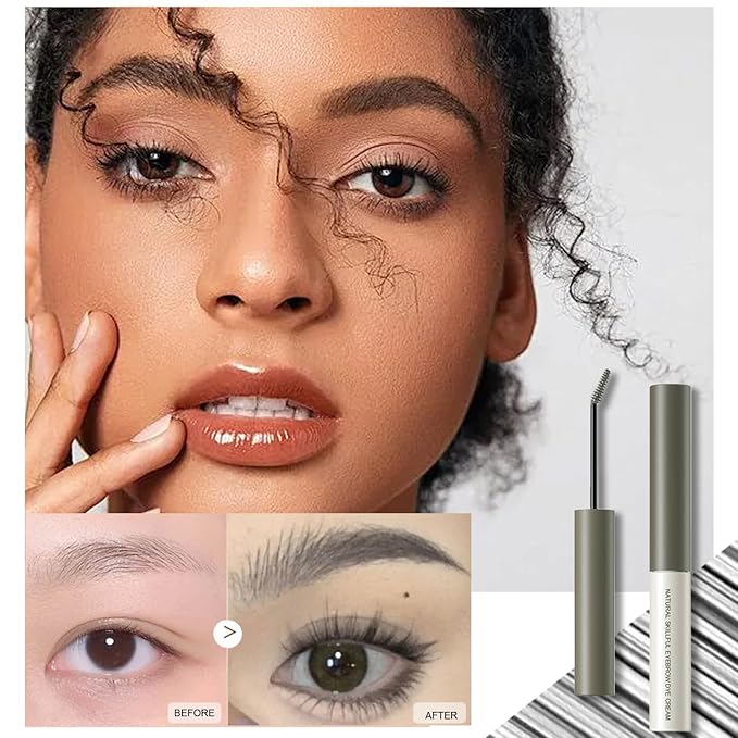 2 Pcs Tinted Eyebrow Cream,Ultra-Fine Brush Tinted Brow Gel Waterproof Long Wear Eye Brow Mascara Transfer-proof Natural Brow Makeup without Clumping, Cold Gery