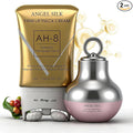 Angel Silk AH-8 Firming Neck-Eye Cream Bundle, Tightening & Revitalizing Set, Electric Massage Eye Cream with Red Light, Firm Smooth of Eye Fine Lines, Anti-Wrinkle Deep Moisturizing Skincare