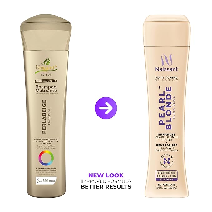 naissant Pearl Blonde Hair Purple Shampoo | Ultra High-Purity Pigments | Neutralizes Yellow & Brassy Tones | Hyaluronic Acid, Collagen & Biotin | Paraben, Ammonia & Sulfate Free | 10.1 Fl. Oz