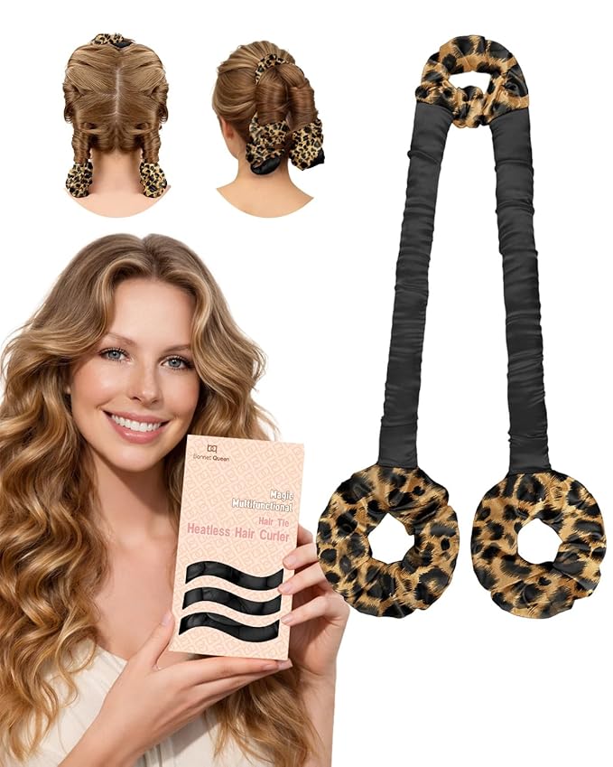 BONNET QUEEN Heatless Hair Curler for Heatless Curls Overnight, All-in-One Sleepy Tie Satin Curling Rod, Hair Curlers to Sleep In, Overnight Blowout Rods, Hair Rollers for Women Long Hair