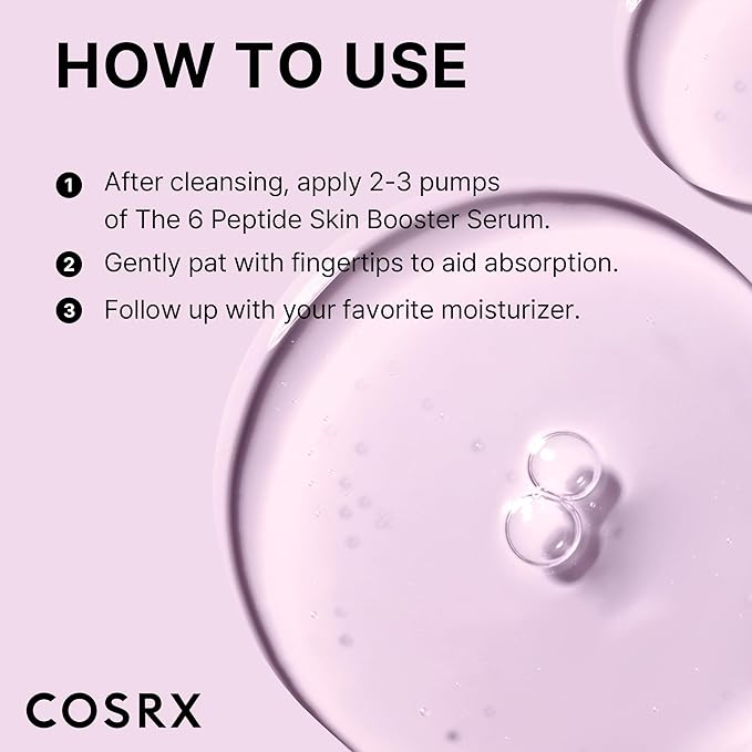 COSRX Mini-Sized 6X Peptide Collagen Skin Booster Toner Serum 1.01 Fl Oz, for Dull & Uneven Skin, Travel Essentials, Preps Skin with Copper Peptides, GHK-Cu, Korean Skin Care