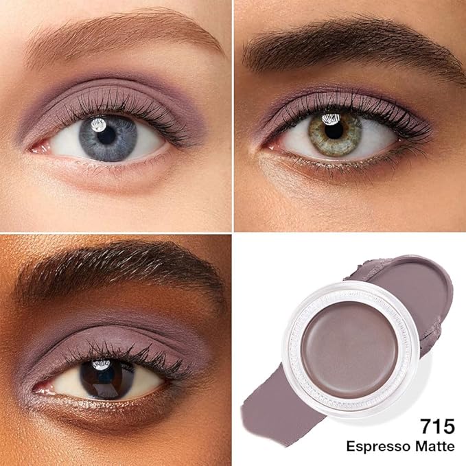 FeiCuiYun Single Cream Espresso Coffee Brown Matte Eyeshadow Palette Makeup, Natural Single Mini Instant Holographic Eyeshadow For Women, Sombras Crema Para Ojos, Talc, Paraben&Cruelty Free, 715