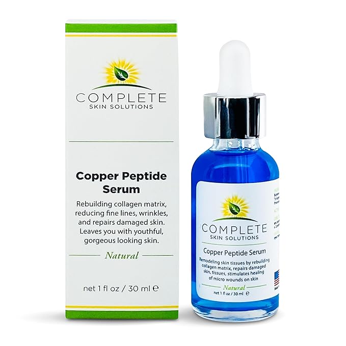 Copper Peptide Face Serum Collagen - With Anti Aging Skin Solutions Properties:1oz/30ml Anti-Wrinkle Formula For Youthful Skin