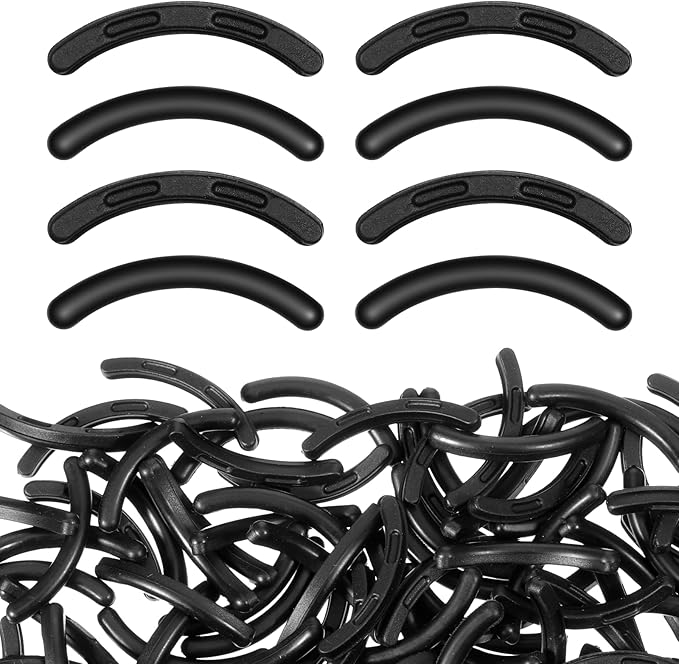 100 Pack Eyelash Curler Refills Eye Lash Curler Pads Universal Eye Lash Curlers Refill Pads High Elasticity Silicone Replacement Pad Gentle Safe on Lashes Compatible with Eyelash Curlers