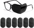 Eye Patches for Glasses,6 Pcs Medical Eye Patch for Adults and Kids Non-Woven Fabric Eye Patches to Cover Left or Right Eye Strengthen Vision and Improve Amblyopia,Lazy Eye(Black,Large Size)