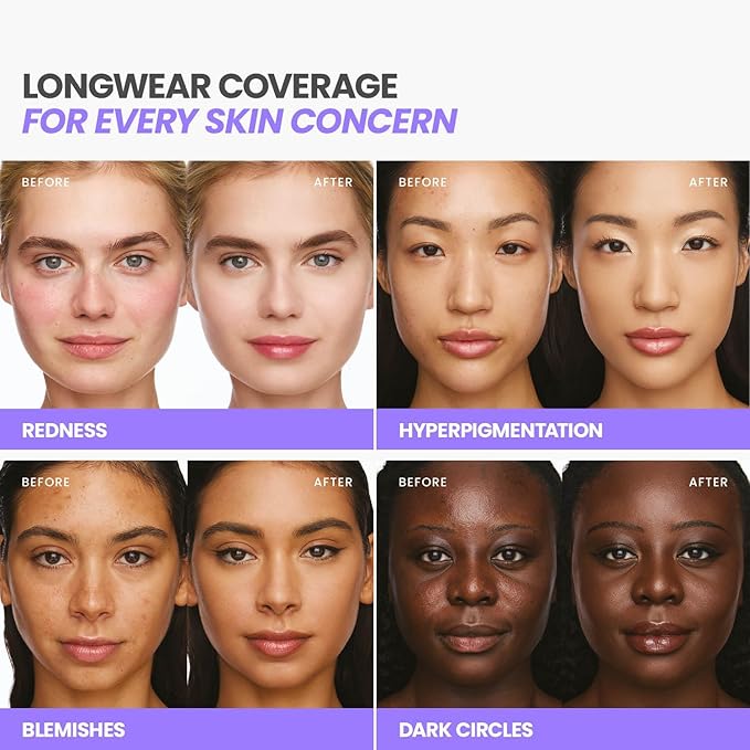 Wonderskin Hyper Bond All-Day Stay Serum Foundation – Waterproof, Transfer-Proof, 24HR Longwear Face Makeup with Niacinamide & Hyaluronic Acid – Lightweight, Natural Finish (Soul)