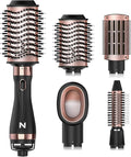 Natrial Hair Dryer Brush Blow Dryer Brush in One Hot Air Paddle Brush for Drying and Straightening, Volumizer Multi-Styler Smooth Curls for All Hair Types, Frizz-Free Blowout Brush for Salon Quality