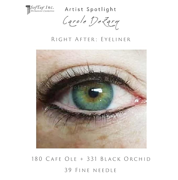 Microblading Ink for Eyebrows and Eyeliner Pigment by SofTap® | Dark Warm Brown PMU Pigment (Cafe Ole) for Nano Brows, Machine & Hand Method | Carbon-Free Inorganic Permanent Makeup Ink