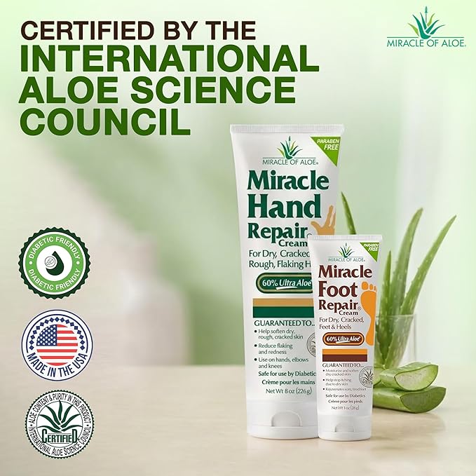Miracle Hand Repair 8 oz & Miracle Foot Repair 1 oz tube