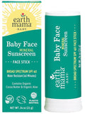 Earth Mama Baby Face Mineral Sunscreen Stick SPF 40-0.74 oz - Non-Nano Zinc - Broad Spectrum Sunscreen for Babies, Kids & Family - Water Resistant Sun Protection