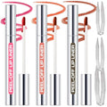 3 Colors Peel Off Lip Liner Stain with Tweezer K, Long Lasting Waterproof Lip Tint Stains Makeup Set with Matte Finish for Women, Natural Look, Easy to Use, for All Skin Types (#0,1,5)