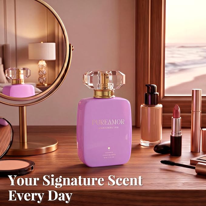 PUREAMOR Pheromone Perfume for Women, Balboa Rosa Extrait de Parfum - Long Lasting Romantic Floral Scent, 30% High Concentration, Full Size Fragrance Spray, 1.0 oz / 30 ml
