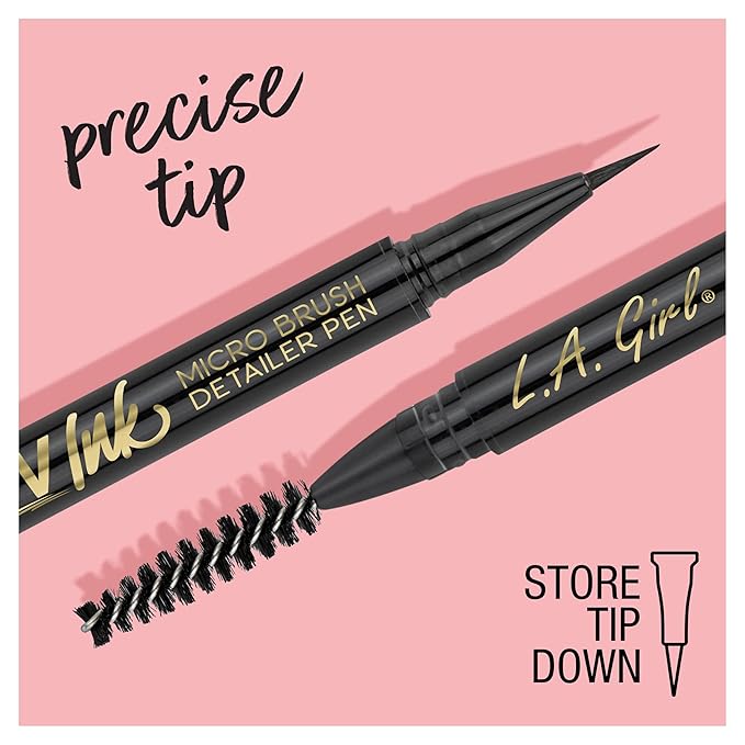 L.A. Girl Brow Ink Micro Brush Detailer Pen, Dark Brown GBP346