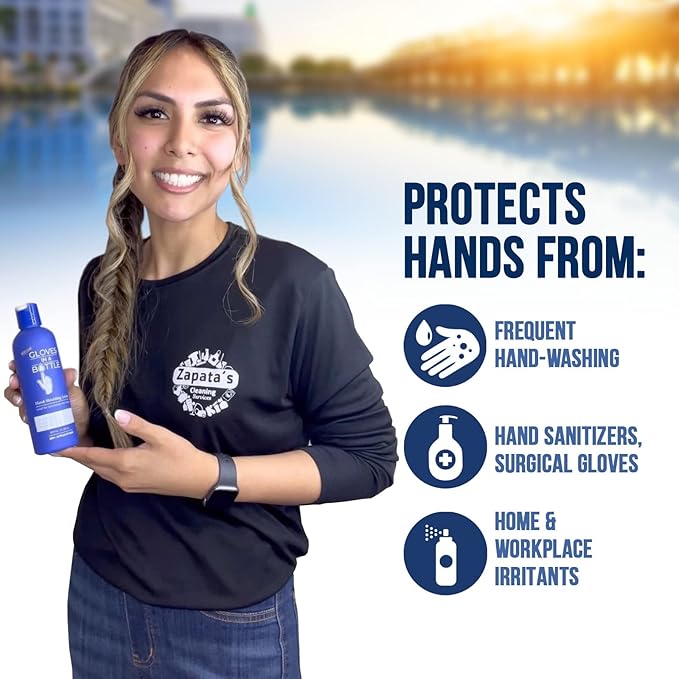 Gloves In A Bottle 6-Pack Shielding Lotion with Dispenser for Dry Skin, 8 ounce