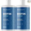 Rosemary and Biotin Shampoo for Thinning Hair - Vegan Volumizing Shampoo for Fine Hair with B Vitamins Argan Oil & Tea Tree Essential Oil - Paraben Silicone and Sulfate Free Vegan Formula (2 Pack)