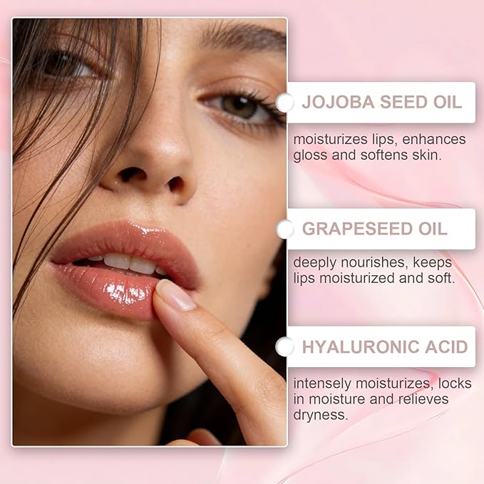 Lip Booster Plumping Serum - 24-Hour Volumizing Lip Treatment, Deeply Hydrating & Nourishing Gloss for Dry Lips, Enhances Lip Elasticity - Glovera Labios Carnosos (1PC)