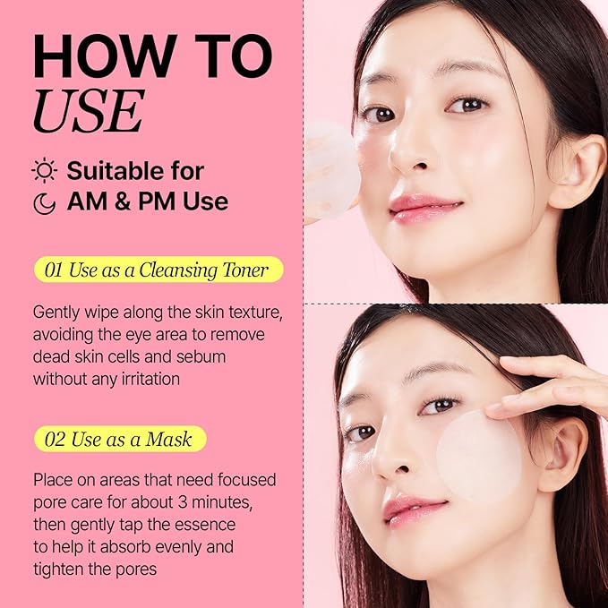 Veganifect Pore Refining Toner Pad for All Skin Types, Sebum Control, Tighten Pores, Korean Skin Care, Vegan (70 Pads)