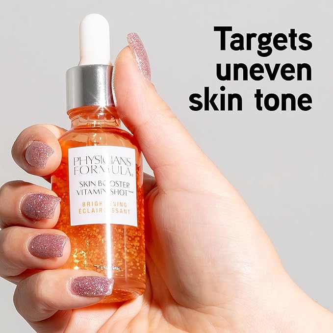 Physicians Formula Skin Booster Vitamin Shot, Brightening Serum with Vitamin C, Licorice & B3, Targets Dark Spots for Radiant Glow – Brighten