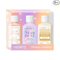 Hempz Mini Shimmer Lotion Set, Gold, Silver and Rose Gold Moisturizer, Glimmer Goddess Radiant Skin Travel Kit, 3 pack, TSA Approved, 2.25 oz