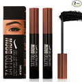 2Pcs Tatoo Eyebrow Gel Peel Off,Long-lasting Eyebrow Tint Peel Off,Waterproof Eye Brow Tint,For Fuller & Defined Looking Brows（01 Natural Black）