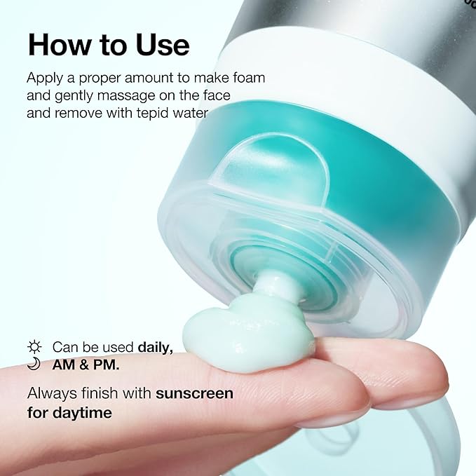 ANUA PDRN Hyaluronic Acid Moisturizing Cleansing Foam, Daily Gentle Face Wash for Dry Skin, Hydrating Facial Cleanser with PDRN, Barrier Repair & Glass Skin, Korean Skincare, 5.07 fl oz.