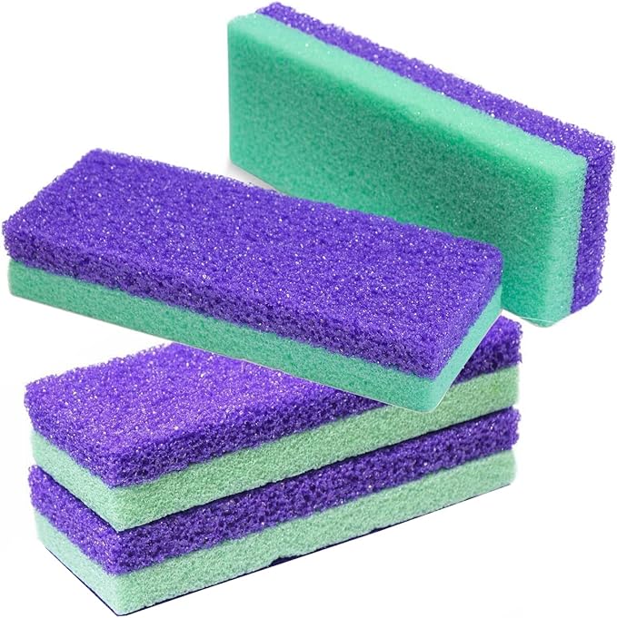 Salon Foot Pumice and Scrubber for Feet and Heels Callus and Dead Skins, Safely and Easily Eliminate Callus and Rough Heels (Pack of 4)