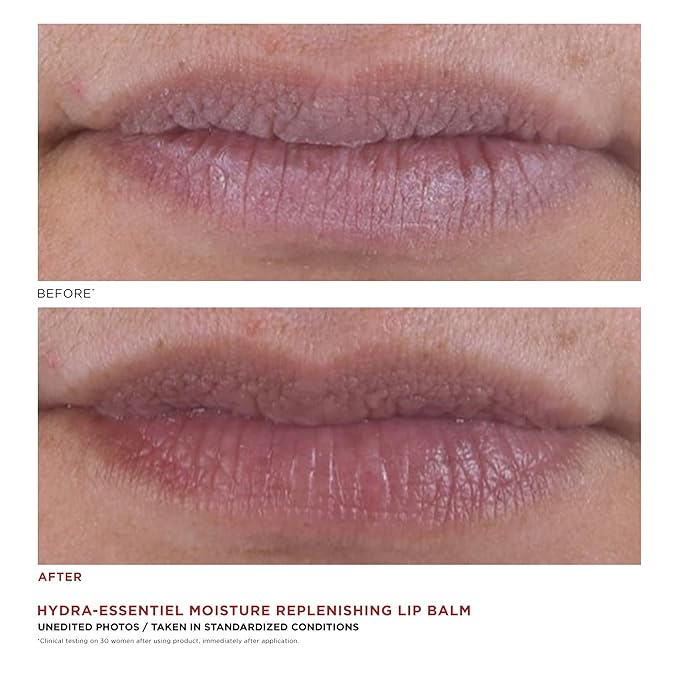 Clarins Hydra-Essentiel Moisture Replenishing Lip Balm | 60 Seconds to Plumper Skin* | 24H Hydration* | Contains Hyaluronic Acid + Plumping Peptides | All Skin Types | 0.5 Ounces