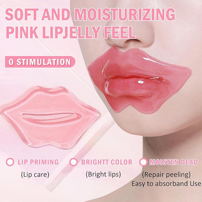 Sulily 30 Pairs Lip Mask & Under Eye Patches, Pink Collagen Eye Mask Pads, Lip Mask Skincare, Birthday Gifts, Bridesmaid Gifts, Bridal Shower Gifts, Spa Gifts for Women, Bulk Gifts, Party Favors