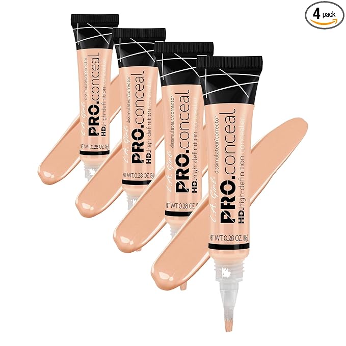 L.A. Girl HD Pro.Conceal, Vanilla GC956 (Pack of 4)